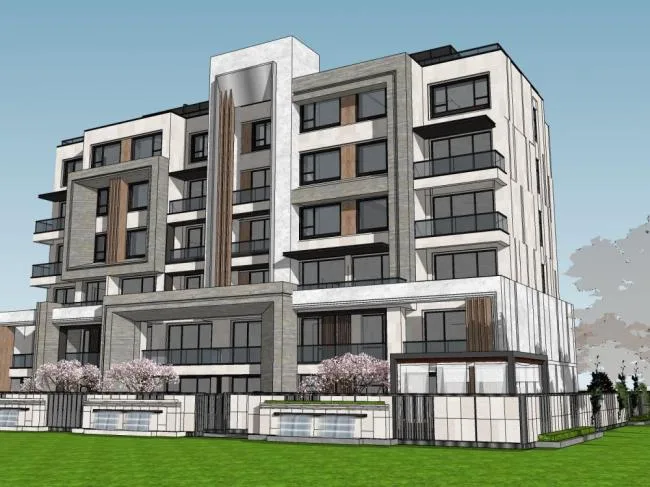 Sketchup住宅模型|高层住宅，居住建筑，现代风格