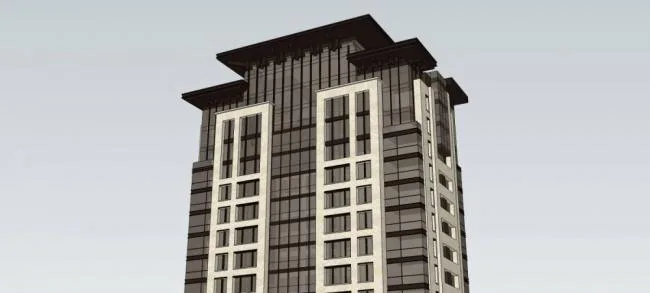 Sketchup住宅模型|高层住宅楼，中式会所，居住建筑