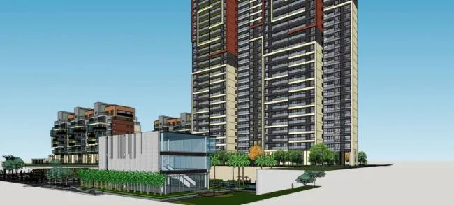 Sketchup住宅模型|高层住宅小区，居住建筑，现代风格