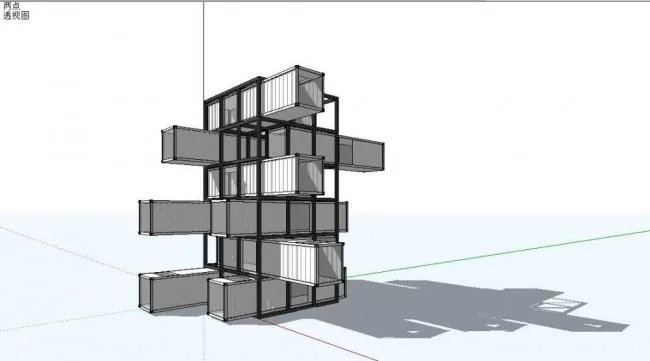 Sketchup商业模型|集装箱，现代风格，娱乐休闲设施