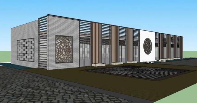 Sketchup商业模型|商业楼，单层，中式风格