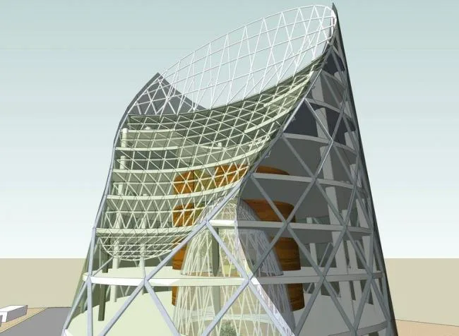 Sketchup办公模型|高层办公楼，写字楼，现代风格