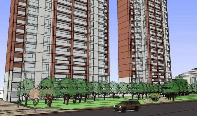 Sketchup住宅模型|高层住宅小区，现代风格，居住建筑