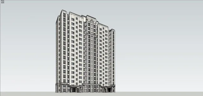 Sketchup住宅模型|高层住宅，现代风格，居住建筑，现代风格