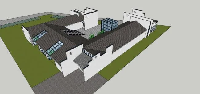 Sketchup商业模型|多层商业会所，新中式风格