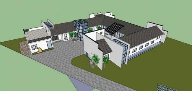 Sketchup商业模型|多层商业会所，新中式风格