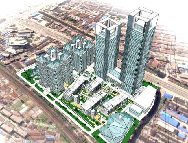 Sketchup办公模型|超高层办公建筑，现代风格