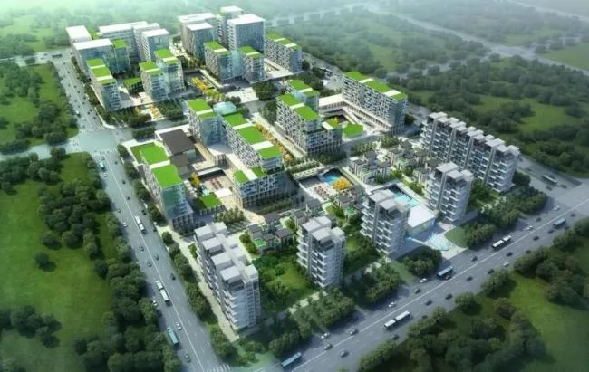 Sketchup住宅模型|上海虹桥万科多层公寓，现代风格，居住建筑，规划