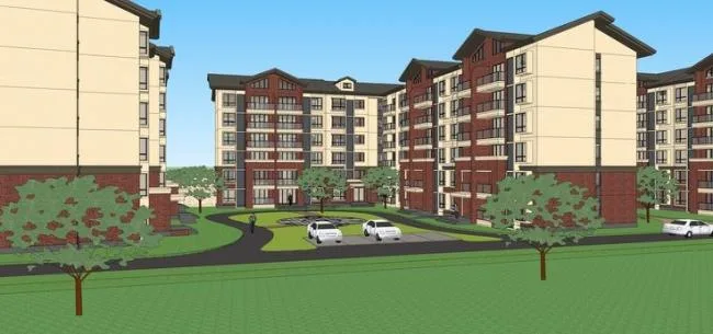 Sketchup住宅模型|多层住宅小区，景观设计，欧式风格，居住建筑