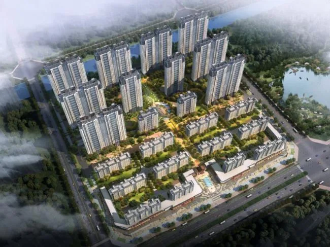 Sketchup住宅模型|高层住宅小区，底层商业，居住建筑，现代风格