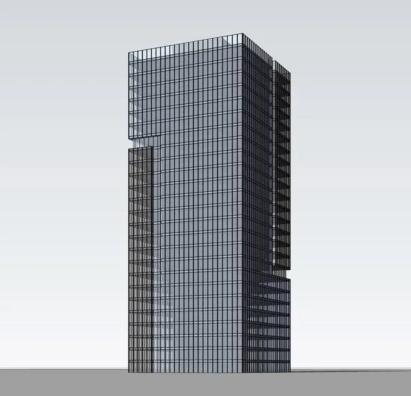 Sketchup办公模型|高层办公楼，现代风格