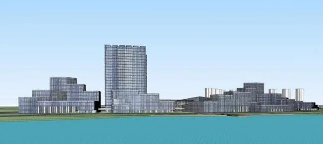 Sketchup办公模型|高层产业园软件园科技园，办公，现代风格