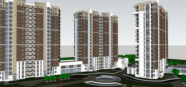 Sketchup住宅模型|高层住宅小区，居住建筑，现代风格