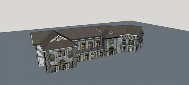 Sketchup商业模型|民国风格，多层商业楼，新中式风格