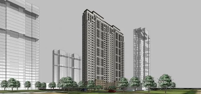 Sketchup住宅模型|高层住宅小区，居住建筑，现代风格