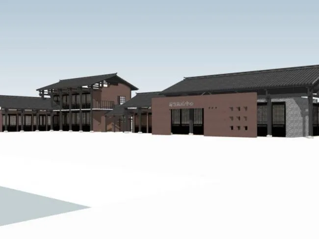 Sketchup办公模型|接待中心，现代中式风格