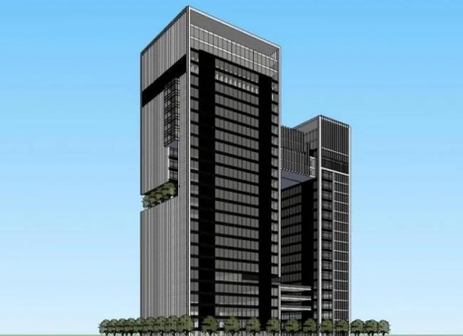 Sketchup办公模型|高层办公楼，现代风格