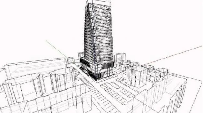 Sketchup办公模型|高层办公楼，现代风格