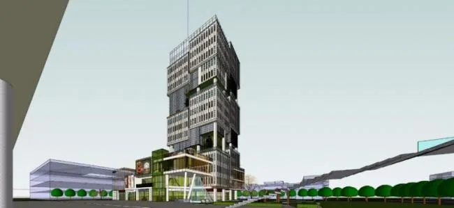 Sketchup办公模型|高层办公楼，现代风格