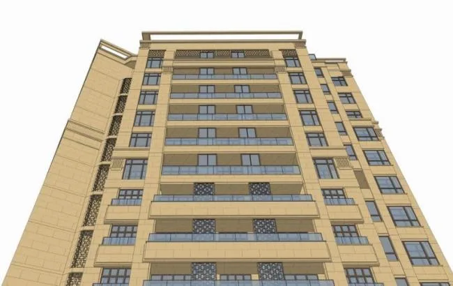 Sketchup住宅模型|超高层公寓，古典风格，居住建筑