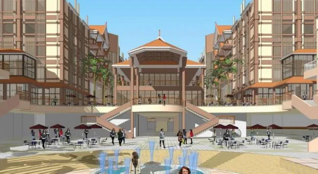 Sketchup住宅模型|珠宝小镇，多层住宅，居住建筑，东南亚风格，古典风格