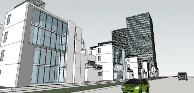 Sketchup办公模型|高层办公楼，现代风格