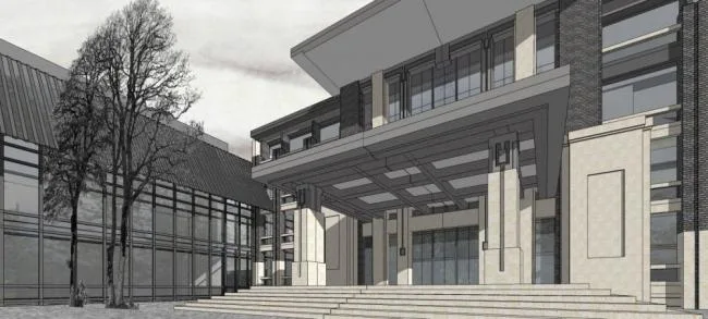 Sketchup商业模型|多层商业会所，新中式风格