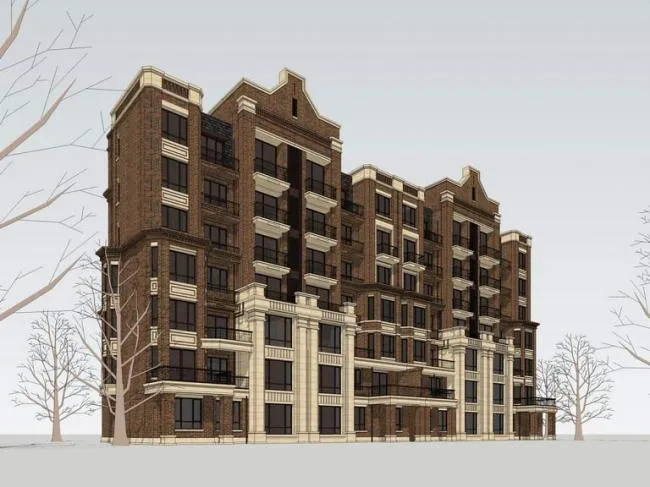 Sketchup住宅模型|石库门海派风格，多层住宅洋房，古典风格，居住建筑