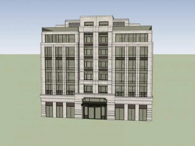 Sketchup住宅模型|多层住宅，居住建筑，现代风格