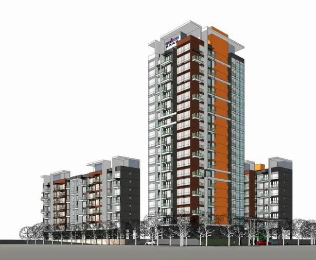 Sketchup住宅模型|高层住宅，小区，居住建筑，现代风格