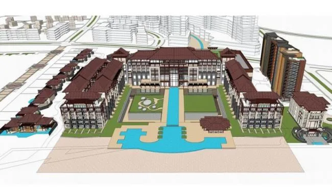 Sketchup住宅模型|多层住宅，居住建筑，东南亚风格，古典风格