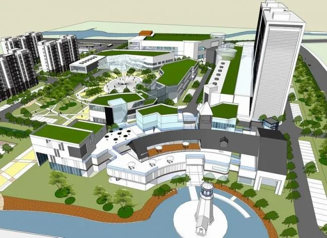 Sketchup住宅模型|多层公寓，居住建筑，现代风格