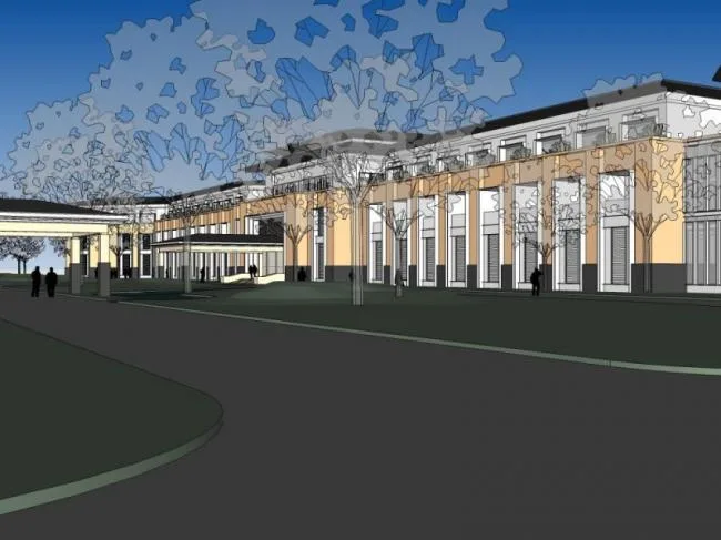 Sketchup办公模型|多层办公建筑，现代风格