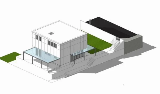 Sketchup住宅模型|格罗皮乌斯住宅，多层住宅，现代风格，居住建筑
