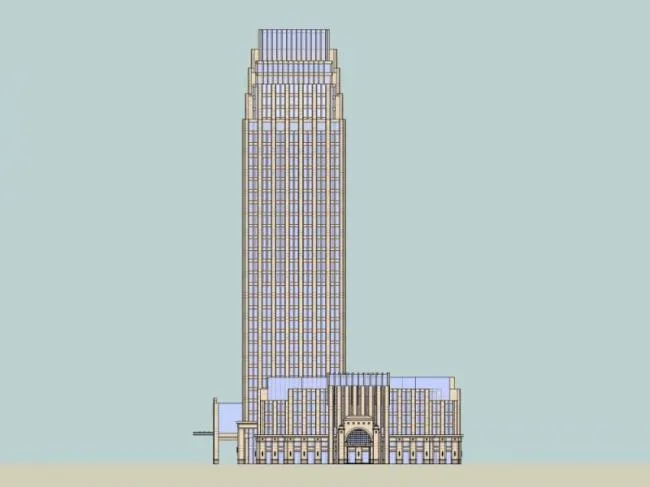 Sketchup办公模型|高层办公楼，现代风格