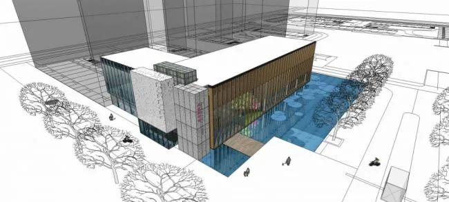 Sketchup商业模型|多层会所，商业建筑，现代风格