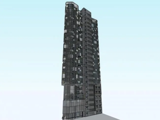 Sketchup办公模型|高层办公楼，现代风格