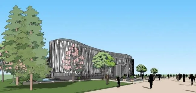 Sketchup商业模型|多层弧形会所，商业建筑，现代风格