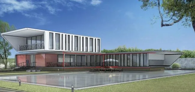 Sketchup商业模型|多层会所，商业建筑，现代风格