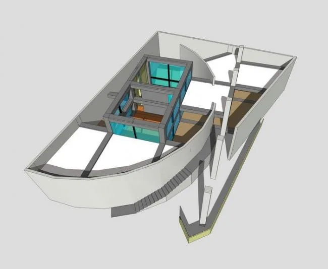 Sketchup住宅模型|多层住宅，现代风格，居住建筑，安藤忠雄伊东邸
