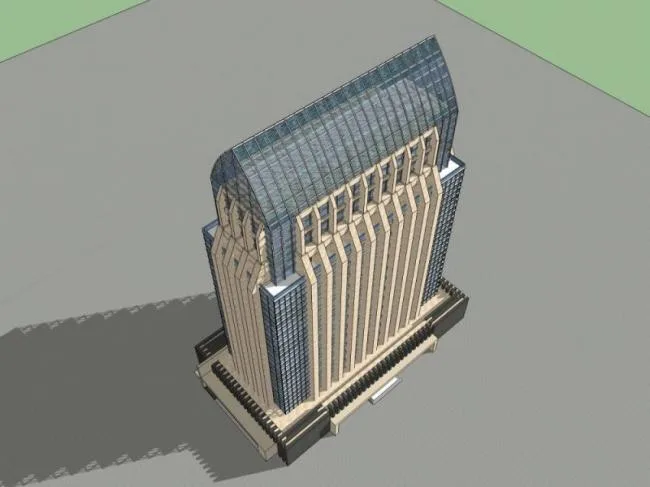 Sketchup办公模型|高层办公楼，现代风格