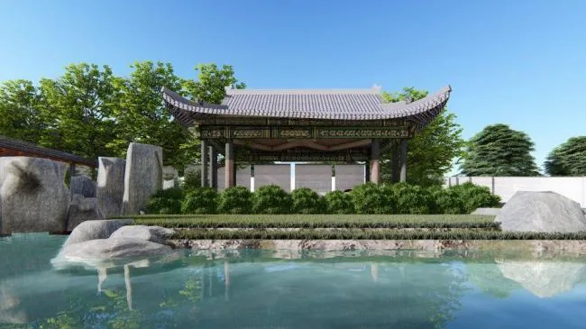 Sketchup商业模型|多层休闲会所，新中式风格，商业建筑