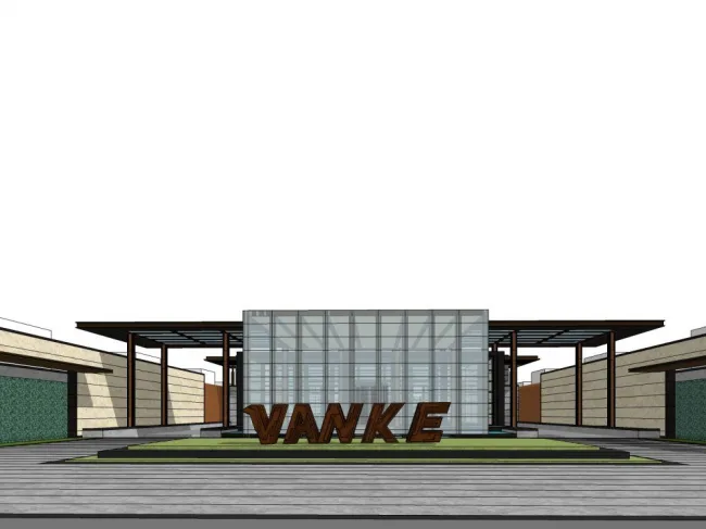 Sketchup商业模型|多层售楼处，现代风格，商业建筑