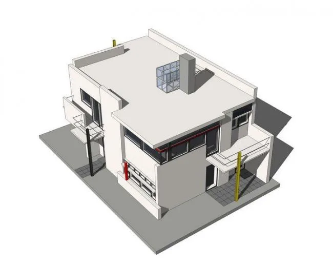 Sketchup住宅模型|多层住宅，现代风格，居住建筑，乌德勒支