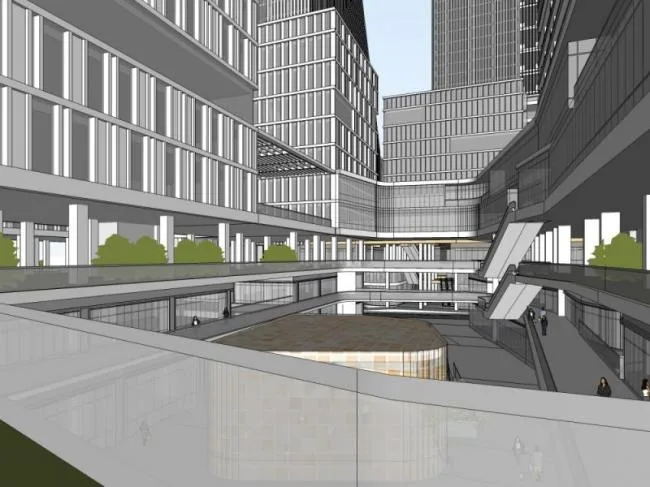 Sketchup办公模型|超高层办公楼，现代风格