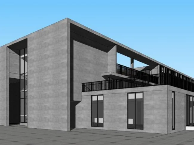 Sketchup办公模型|多层办公楼，现代风格