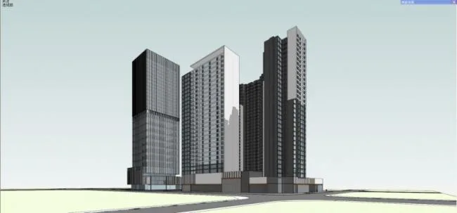Sketchup办公模型|高层办公楼，现代风格