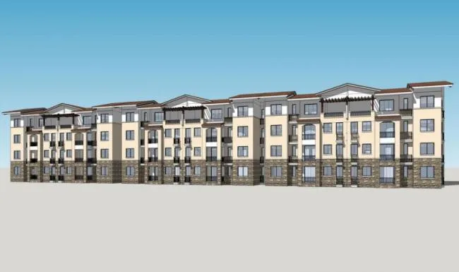 Sketchup住宅模型|多层住宅，联排住宅，居住建筑，西班牙风格，古典风格