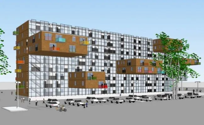 Sketchup住宅模型|多层公寓，居住建筑，现代风格