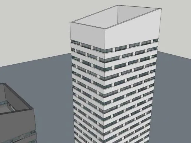Sketchup办公模型|高层办公楼，写字楼，现代风格
